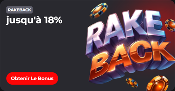 Turbowinz Casino : Obtenir le bonus Rakeback jusqu'à 18%